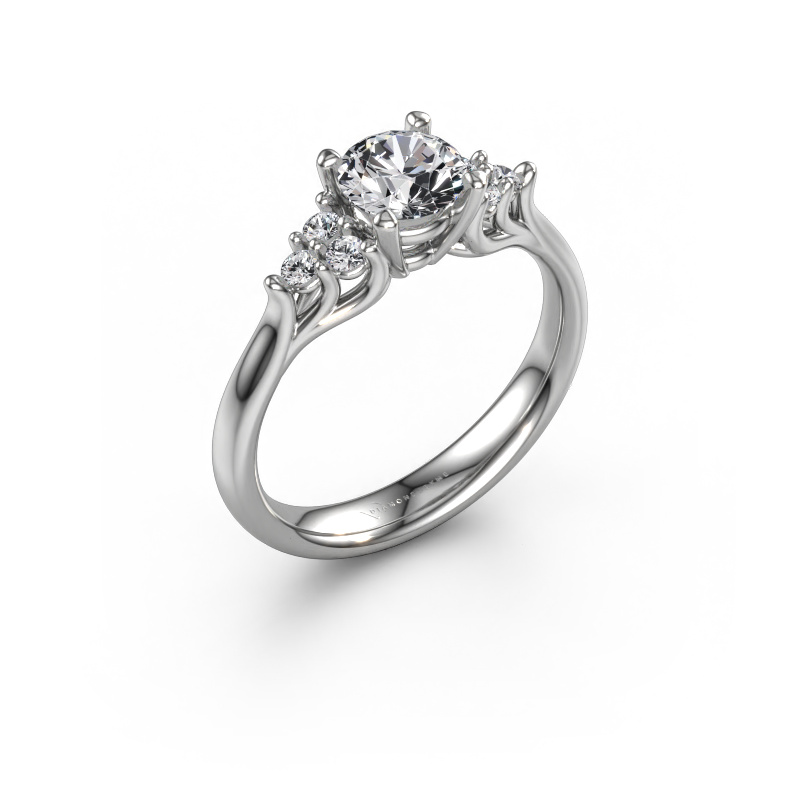 Afbeelding van Verlovingsring Monika RND 950 Platina Diamant 0.85 crt