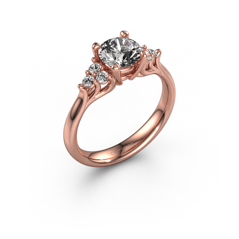 Image of Engagement ring Monika RND 585 rose gold Diamond 1.18 crt