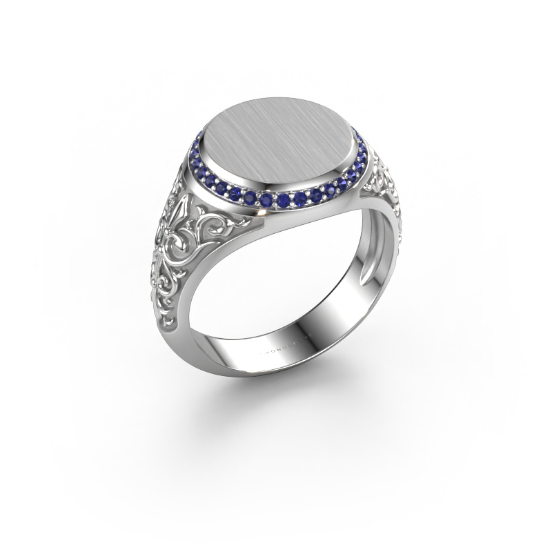 Image of Signet ring Moor 1 585 white gold