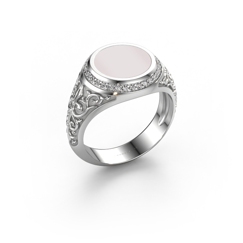 Image of Signet ring Moor 2 950 platinum Red sardonyx 10 mm