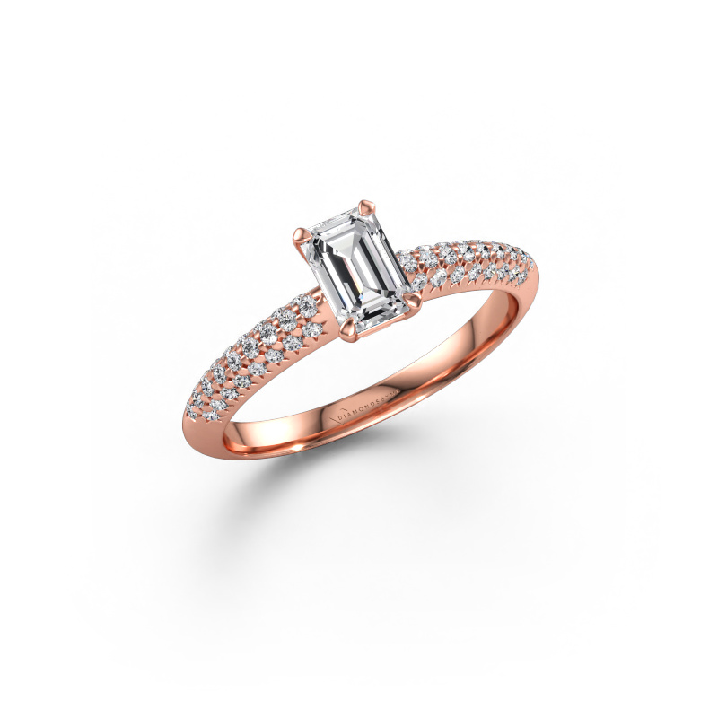 Immagine di Anello di fidanzamento Morane EME 585 oro rosa Diamante 0.977 crt
