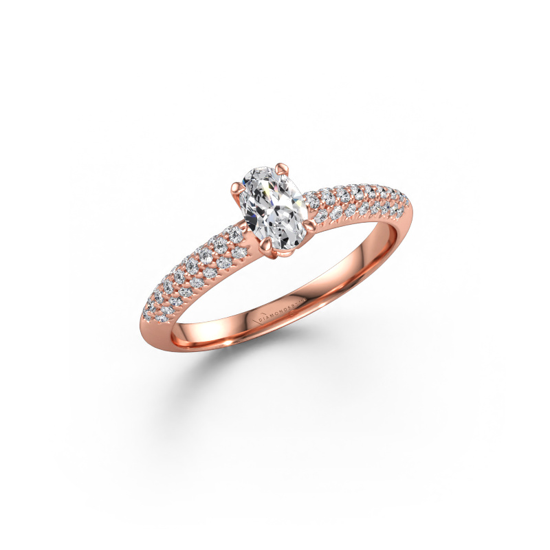 Bild av Förlovningsring Morane OVL 585 roséguld Diamant 0.677 crt