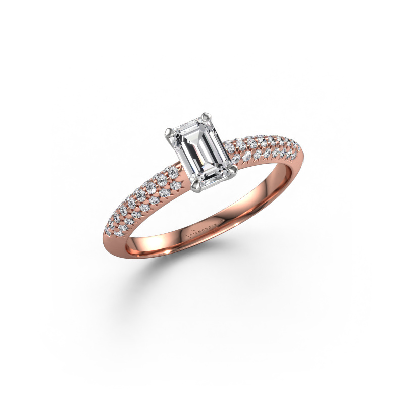 Image of Engagement ring Morane EME 585 rose gold Diamond 0.977 crt