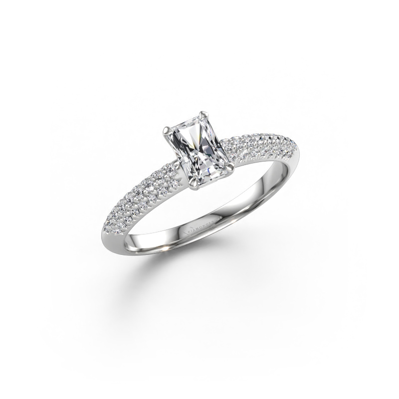 Immagine di Anello di fidanzamento Morane RAD 585 oro bianco Diamante lab grown 0.927 crt