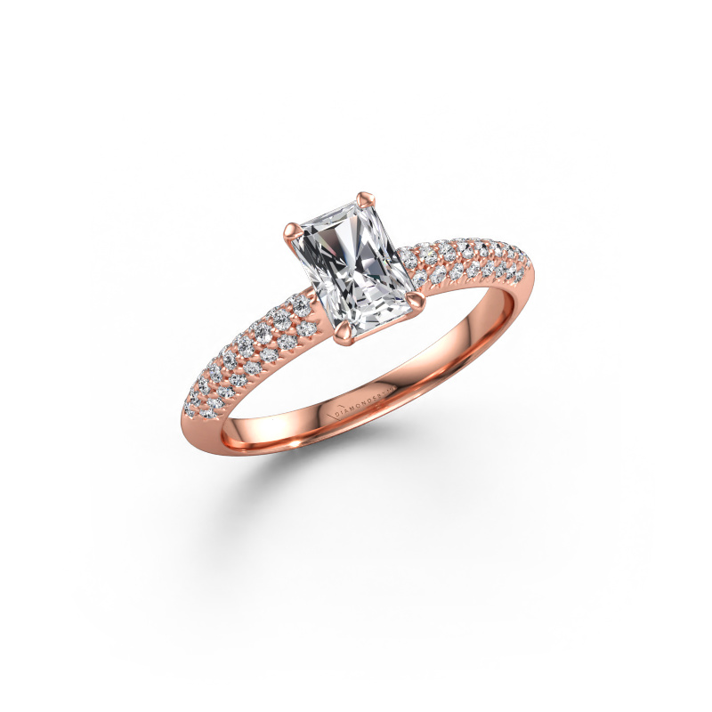 Immagine di Anello di fidanzamento Morane RAD 585 oro rosa Diamante 1.027 crt
