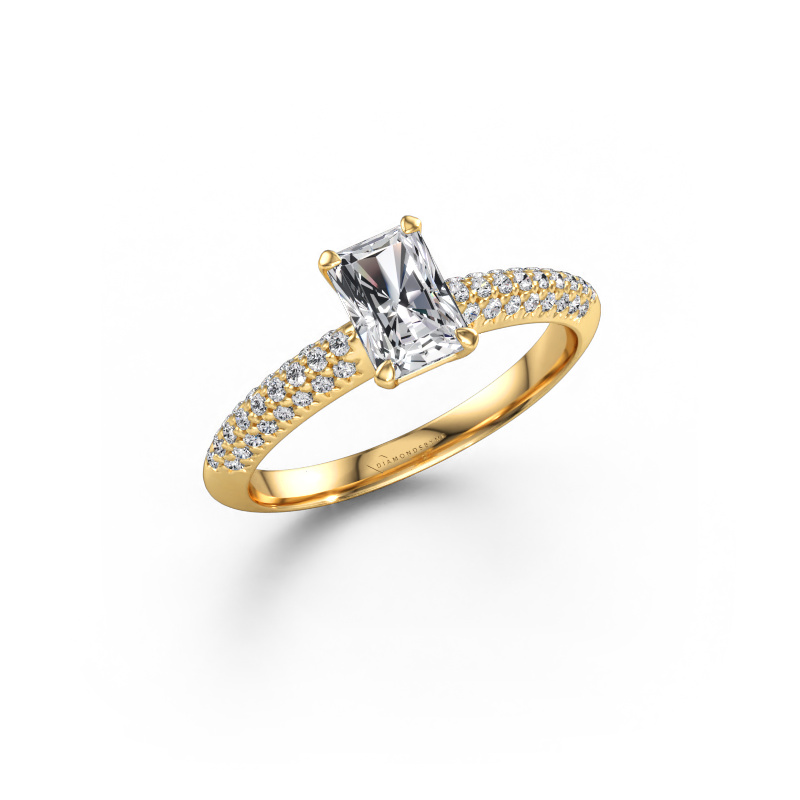 Image of Engagement ring Morane RAD 585 gold Lab grown diamond 1.027 crt