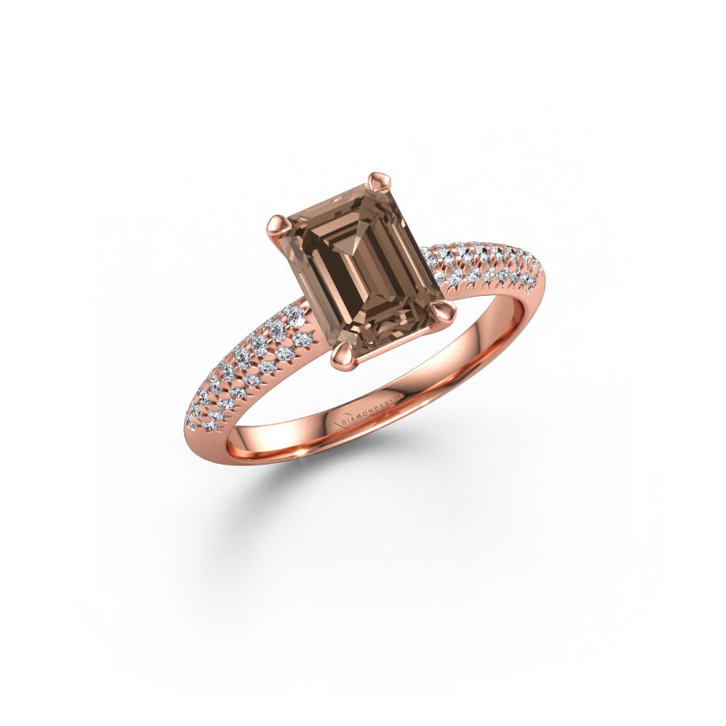 Image de Bague de fiançailles Morane EME 585 or rose Diamant brun 2.027 crt