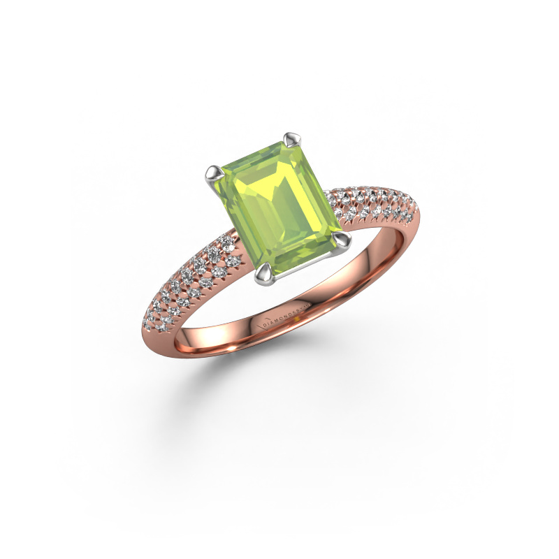 Bild von Verlobungsring Morane EME 585 Roségold Peridot 8x6 mm