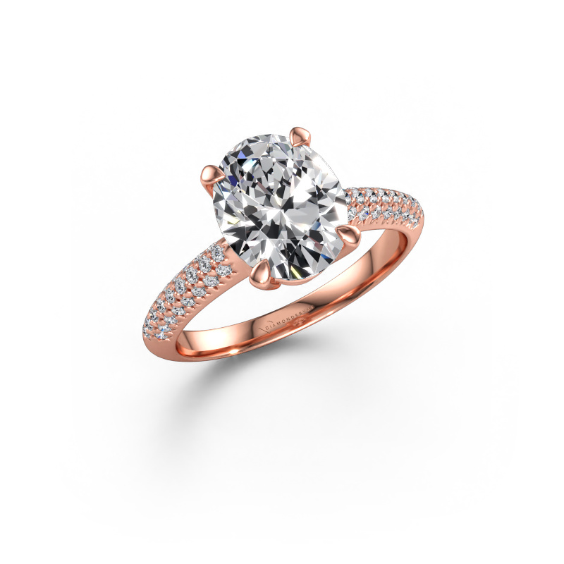 Immagine di Anello di fidanzamento Morane OVL 585 oro rosa Diamante 2.977 crt