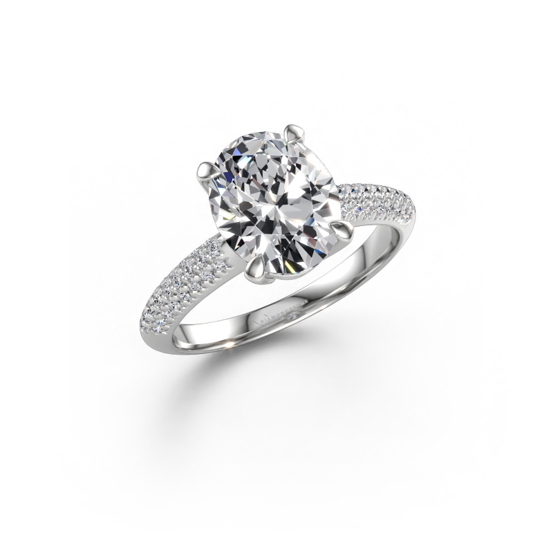 Bild av Förlovningsring Morane OVL 585 vitt guld Diamant 2.977 crt