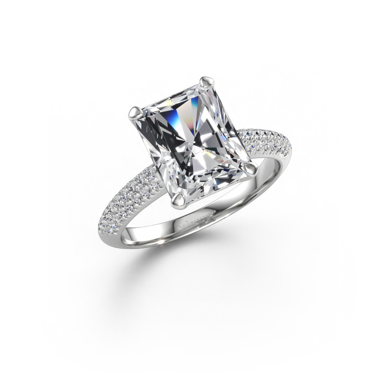Immagine di Anello di fidanzamento Morane RAD 585 oro bianco Diamante 3.777 crt