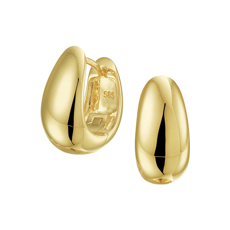 Image of Hoop earrings Morgan 585 gold