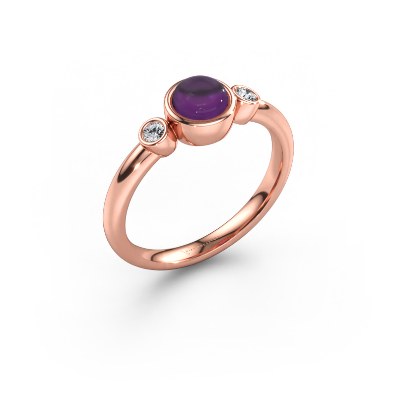 Immagine di Anello Muriel 585 oro rosa Ametista 5 mm