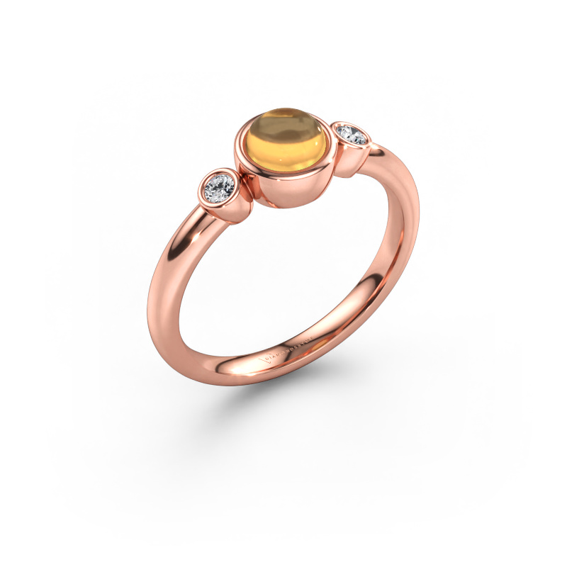 Bild av Ring Muriel 585 roséguld Citrin 5 mm