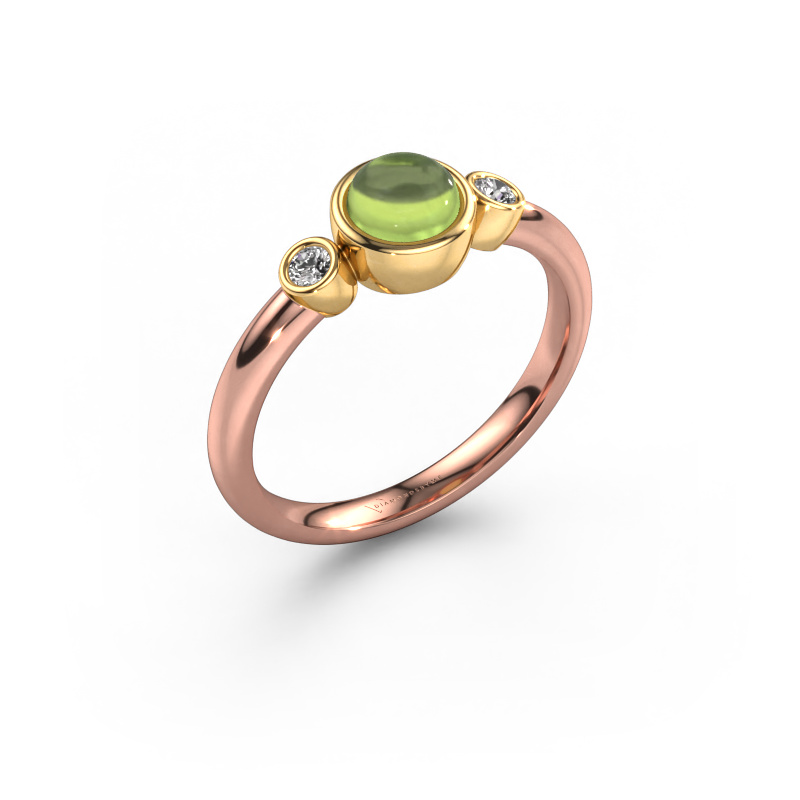 Image of Ring Muriel 585 rose gold Peridot 5 mm