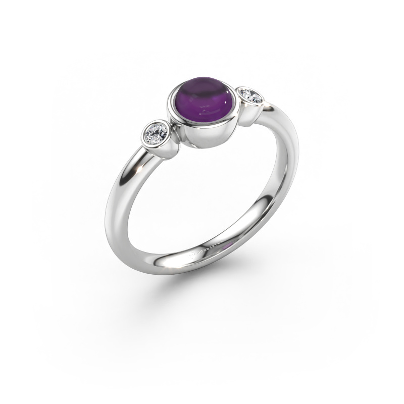 Bild av Ring Muriel 585 vitt guld Ametist 5 mm