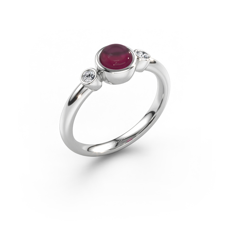 Bild av Ring Muriel 585 vitt guld Rodolit 5 mm