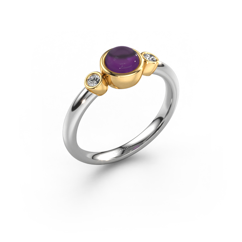Image of Ring Muriel 585 white gold Amethyst 5 mm