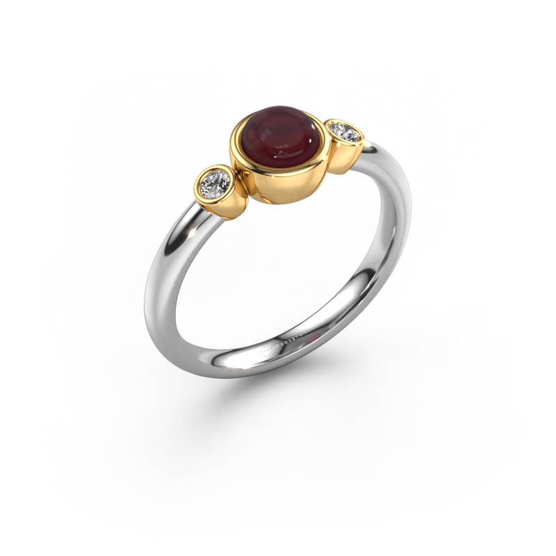 Image of Ring Muriel 585 white gold Garnet 5 mm