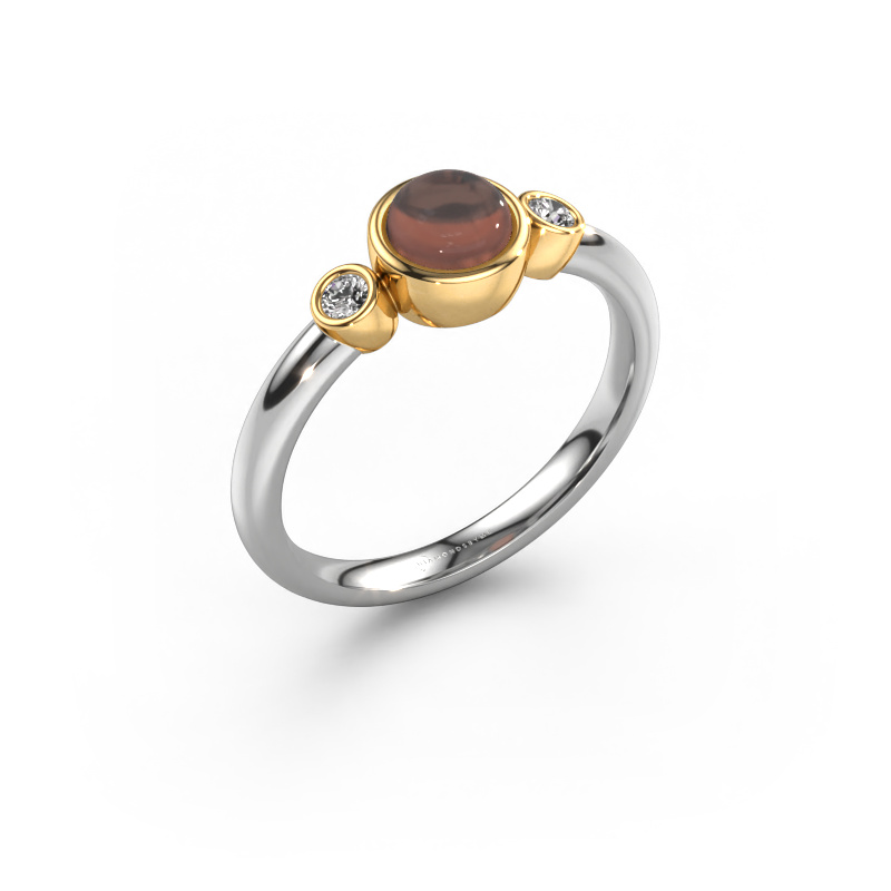 Bild von Ring Muriel 585 Weißgold Rauchquarz 5 mm
