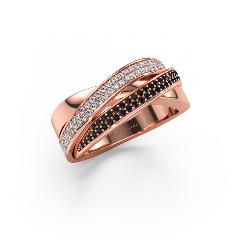 Bild av Ring Myra 585 roséguld Svart diamant 0.549 crt