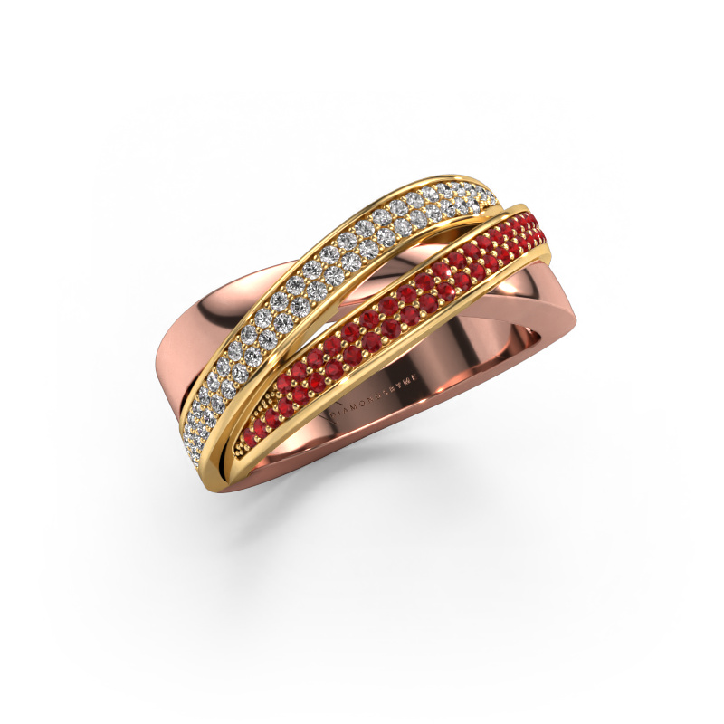 Image of Ring Myra 585 rose gold Ruby 1 mm