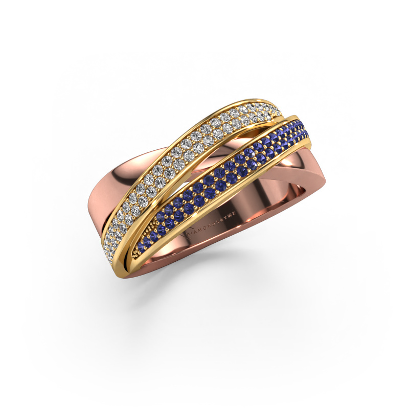Bild von Ring Myra 585 Roségold Saphir 1 mm