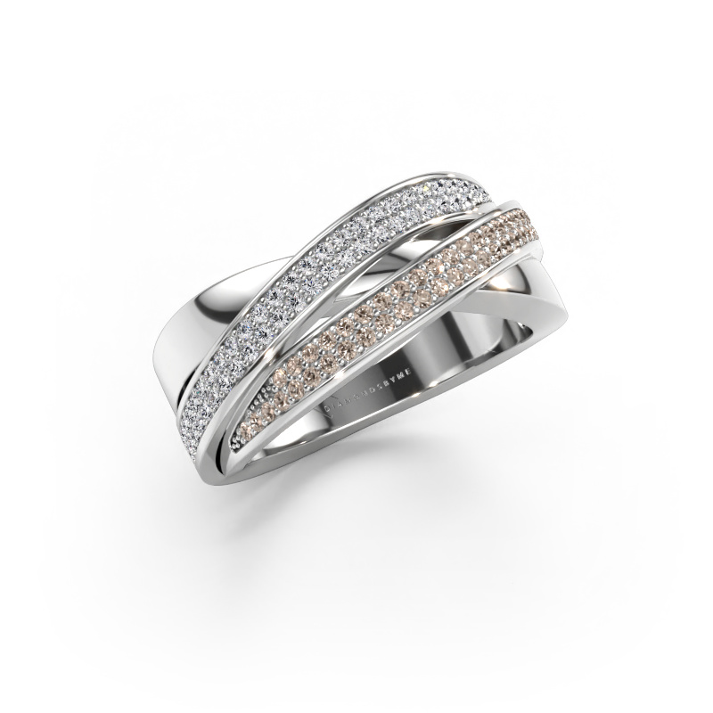Bild av Ring Myra 585 vitt guld Brun diamant 0.50 crt
