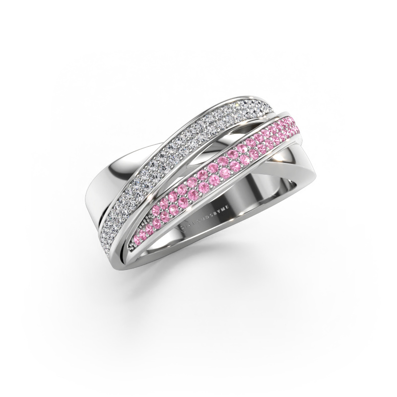 Bild av Ring Myra 585 vitt guld Rosa safir 1 mm