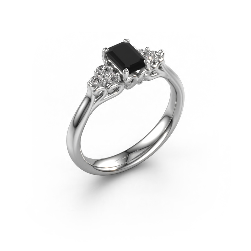 Bild von Verlobungsring Myrna EME 585 Weißgold Schwarz Diamant 0.948 crt