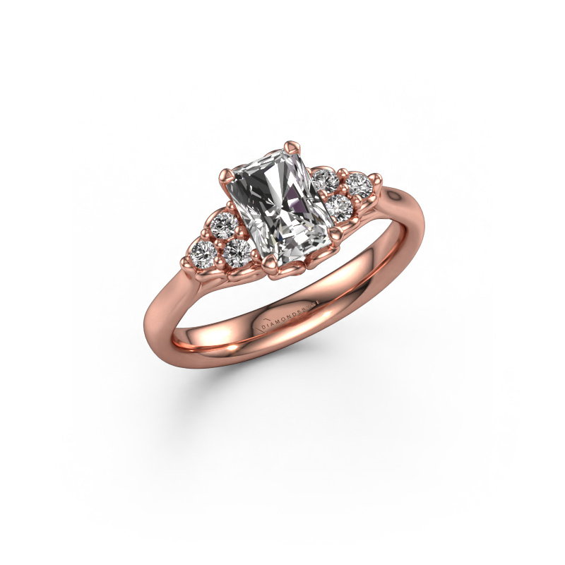 Image of Engagement ring Myrna RAD 585 rose gold Lab grown diamond 1.15 crt