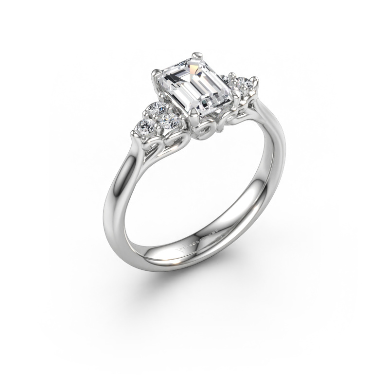 Immagine di Anello di fidanzamento Myrna EME 585 oro bianco Diamante 1.300 crt
