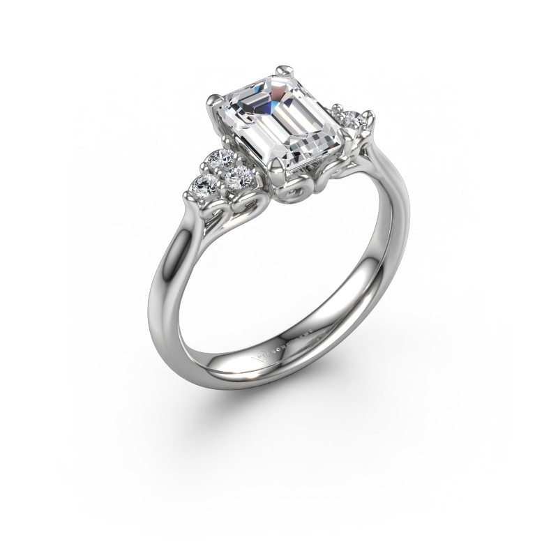 Image de Bague de fiançailles Myrna EME 585 or blanc Diamant synthétique 1.90 crt
