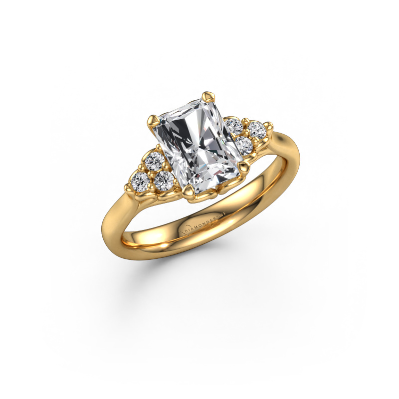 Image de Bague de fiançailles Myrna RAD 585 or jaune Diamant synthétique 1.90 crt