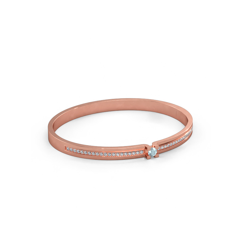 Immagine di Bracciale Myrthe 585 oro rosa Acquamarina 4 mm