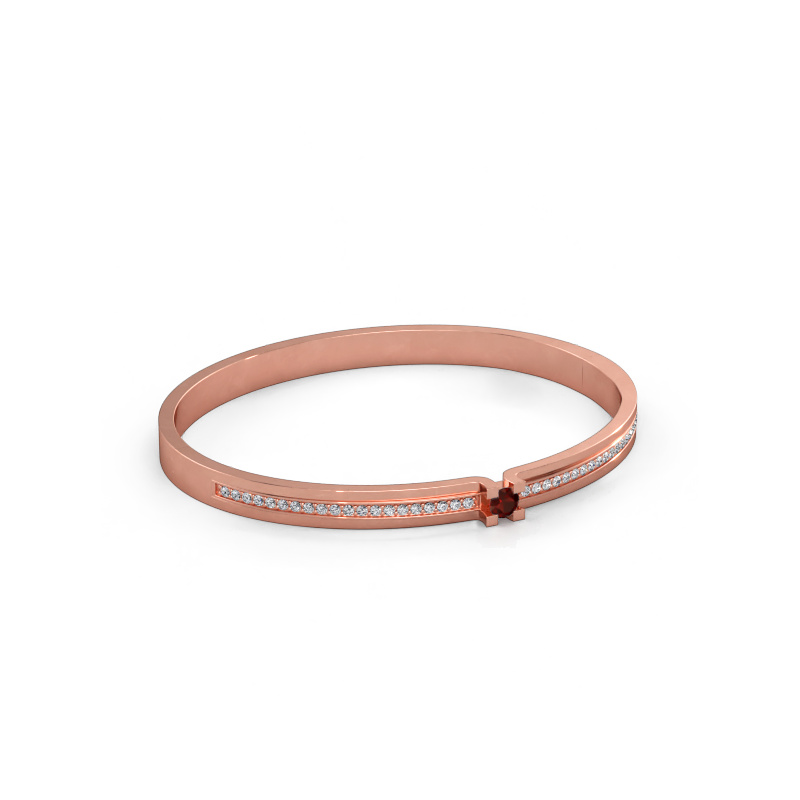 Bild av Armband Myrthe 585 roséguld Granat 4 mm