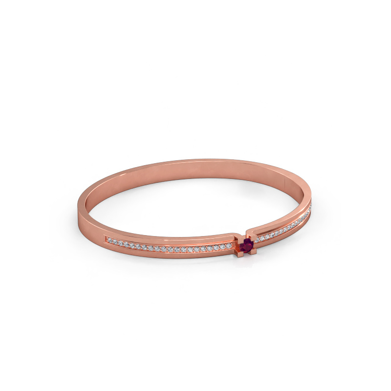 Immagine di Bracciale Myrthe 585 oro rosa Rodolite 4 mm