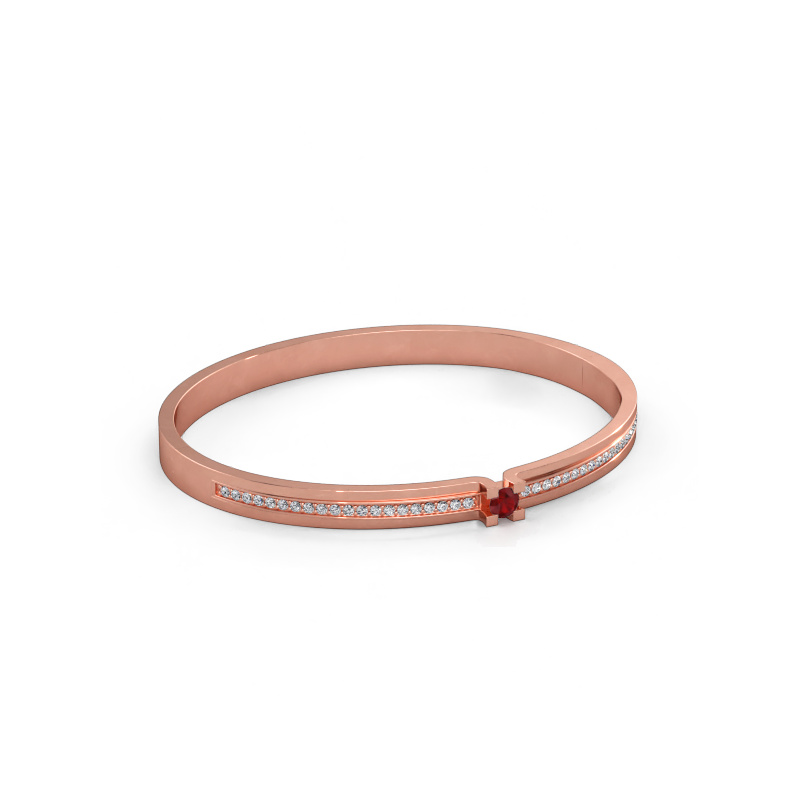 Immagine di Bracciale Myrthe 585 oro rosa Rubino 4 mm