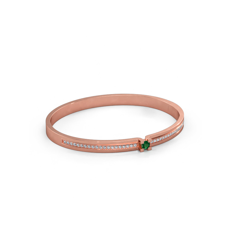 Bild av Armband Myrthe 585 roséguld Smaragd 4 mm