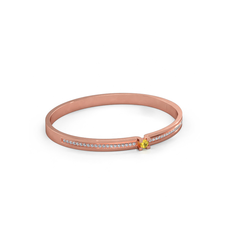 Bild av Armband Myrthe 585 roséguld Gul safir 4 mm