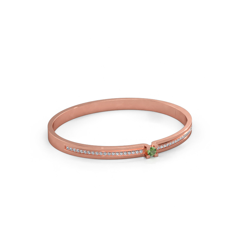 Immagine di Bracciale Myrthe 585 oro rosa Tormalina verde 4 mm