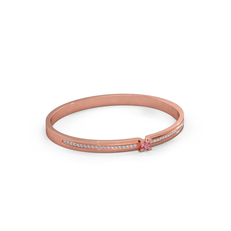 Immagine di Bracciale Myrthe 585 oro rosa Tormalina rosa 4 mm