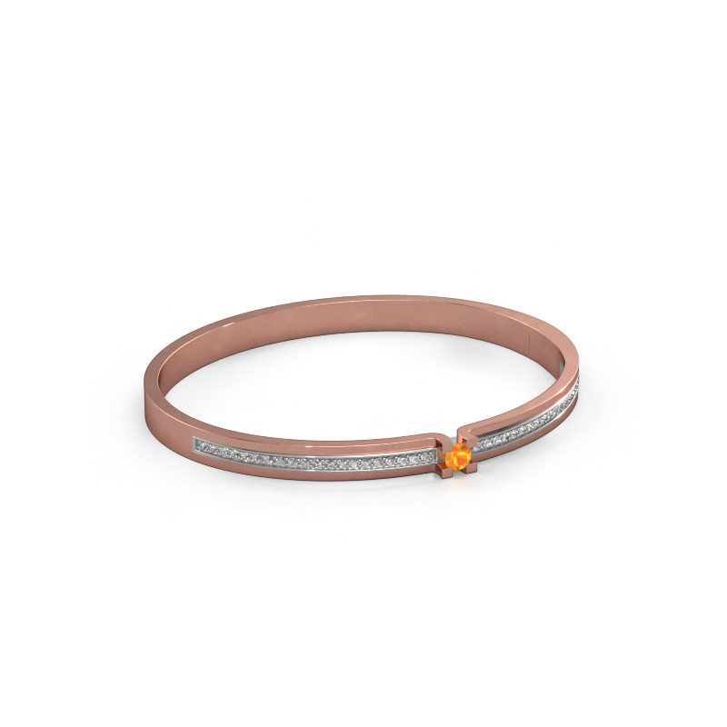 Image of Bracelet Myrthe 585 rose gold Citrin 4 mm