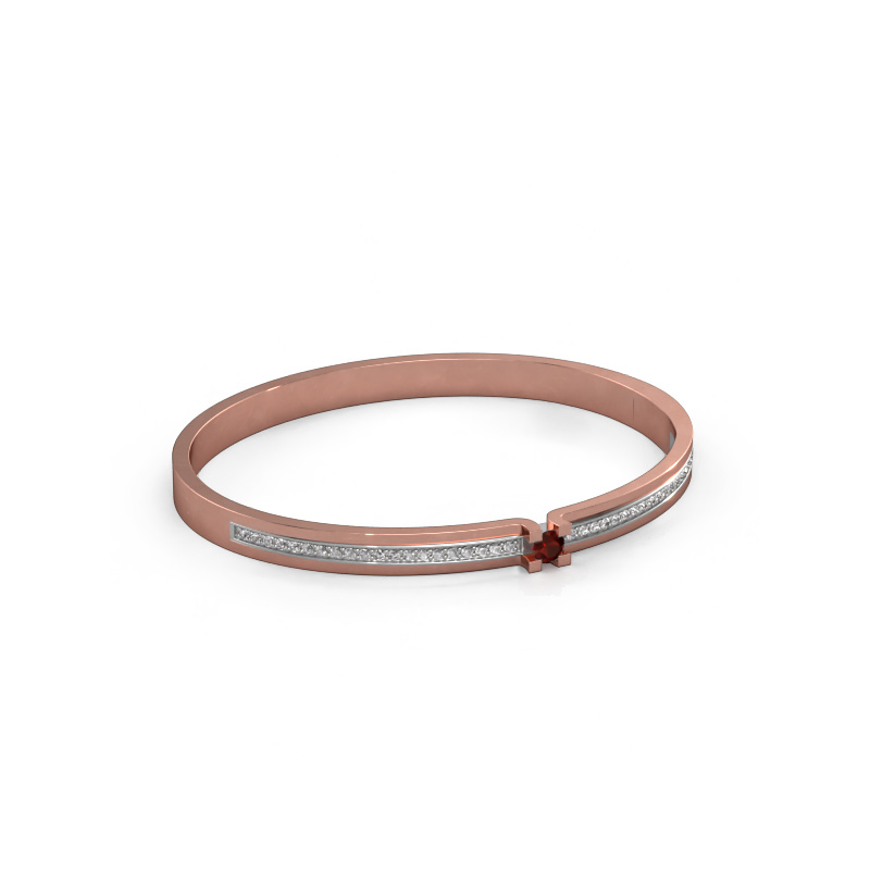 Image of Bracelet Myrthe 585 rose gold Garnet 4 mm