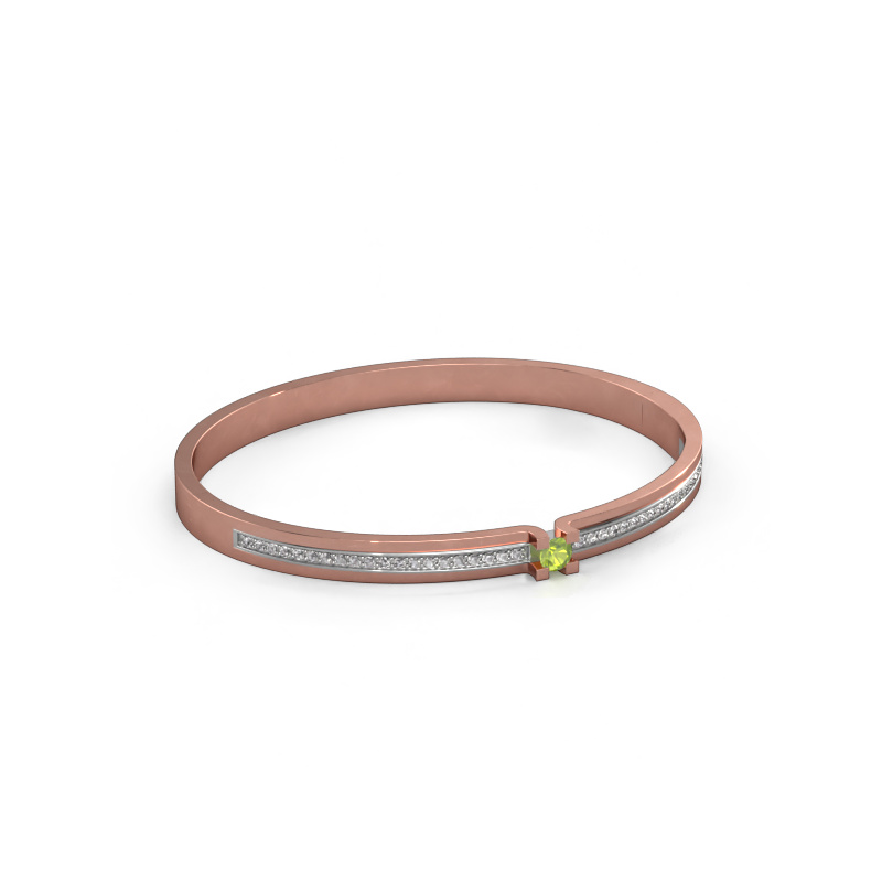 Image of Bracelet Myrthe 585 rose gold Peridot 4 mm