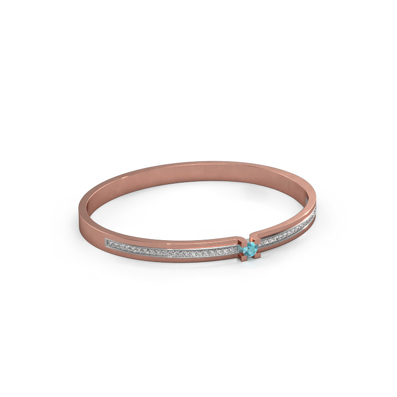 Bild von Armband Myrthe 585 Roségold Blau Topas 4 mm