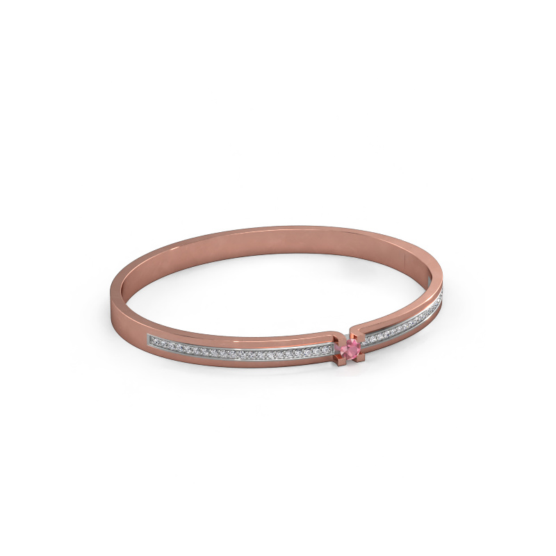 Afbeelding van Armband Myrthe 585 Rosé goud Toermalijn pink 4 mm