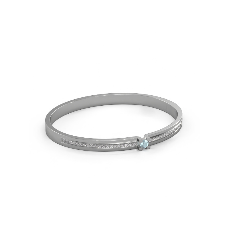 Image of Bracelet Myrthe 585 white gold Aquamarine 4 mm