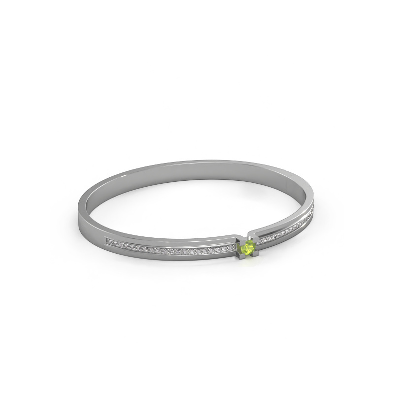 Image of Bracelet Myrthe 585 white gold Peridot 4 mm