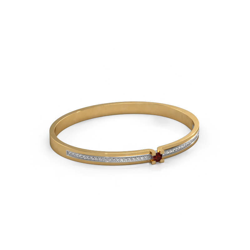 Image of Bracelet Myrthe 585 gold Garnet 4 mm
